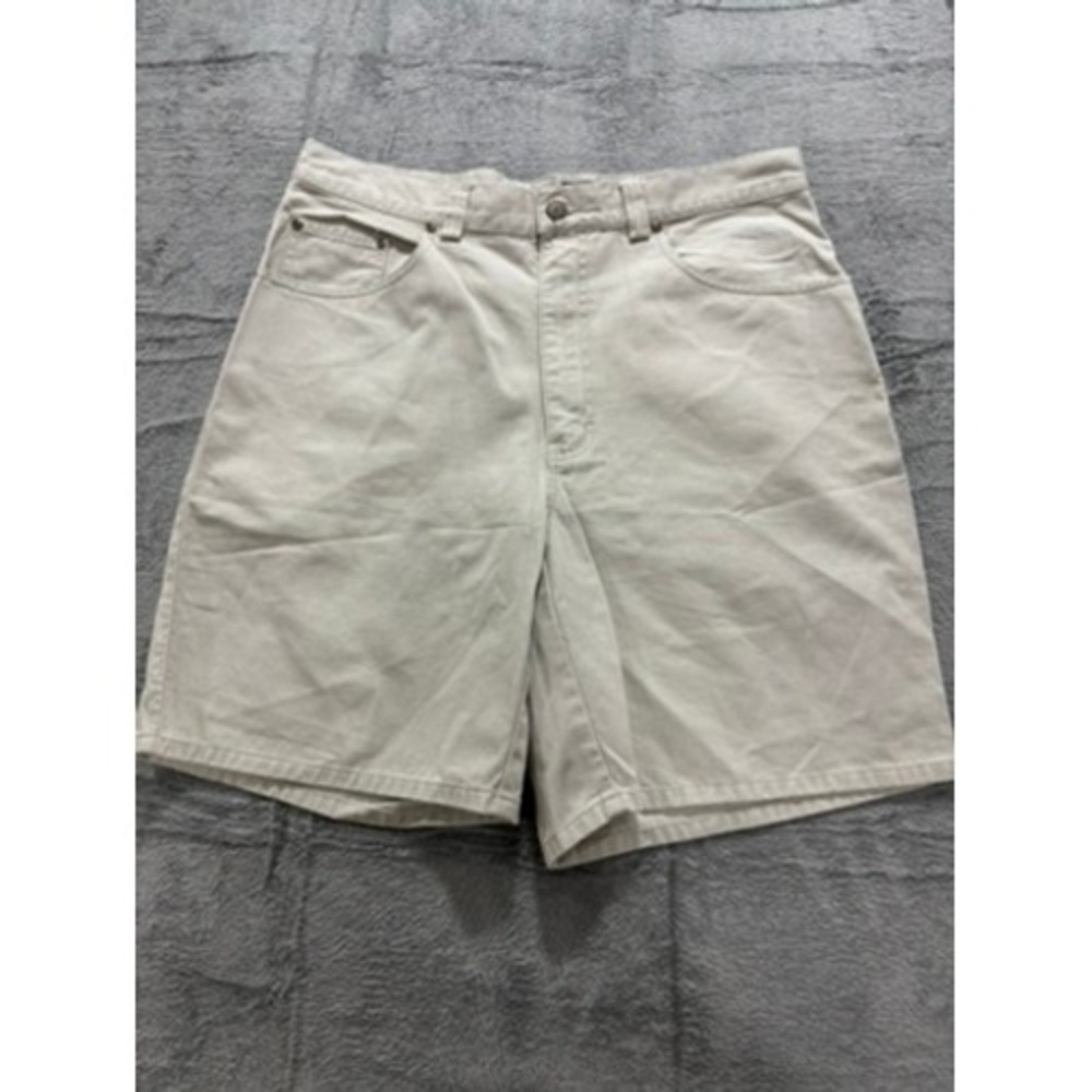 Eddie Bauer Khaki Shorts Mens 36 Beige Cotton Casual Outdoor Summer Shorts